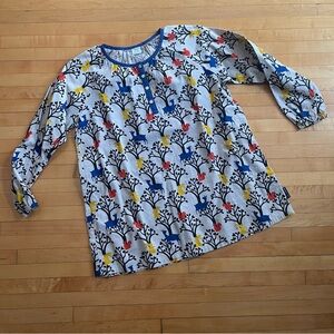 Polarn O. Pyret floral tunic top size 8-10
